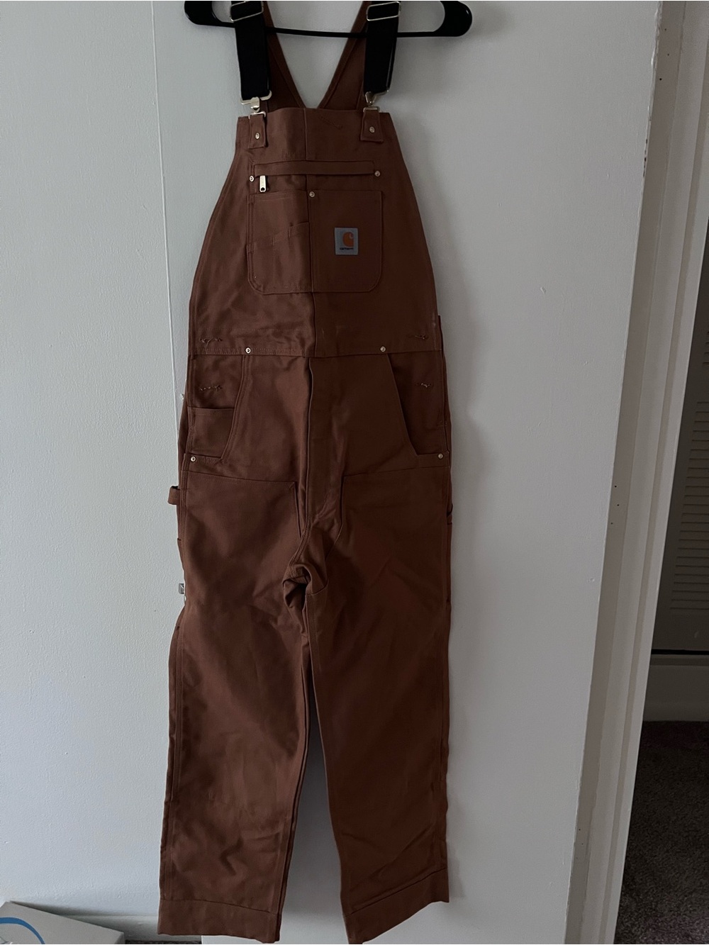 Carhartt Brown Men's Cargo Bib Overalls
